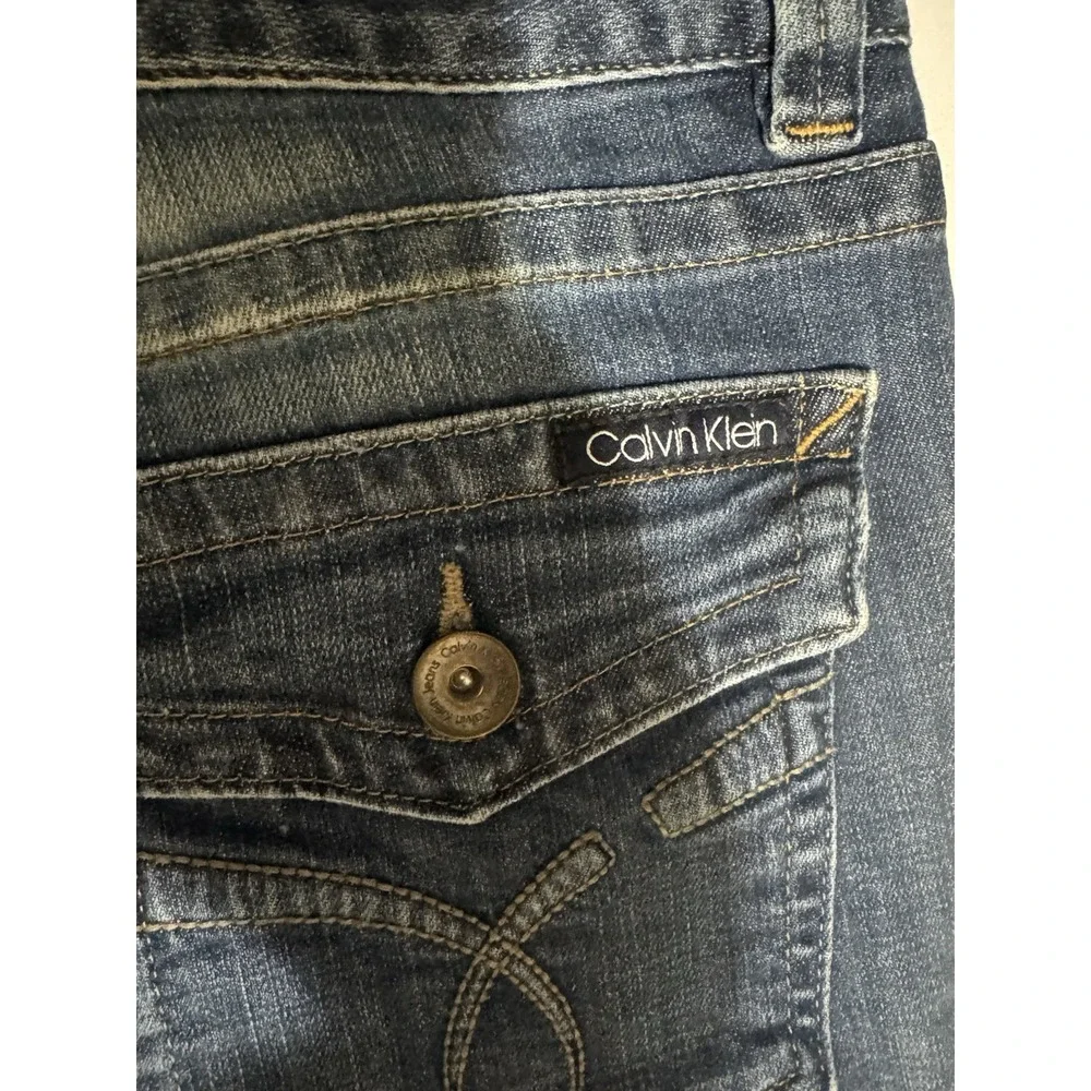 Calvin Klein Jeans Women's Bootcut Jeans 14 Blue Medium Wash Denim Pockets